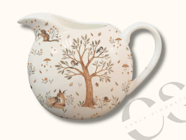 Lattiera con design “ Amici della foresta “